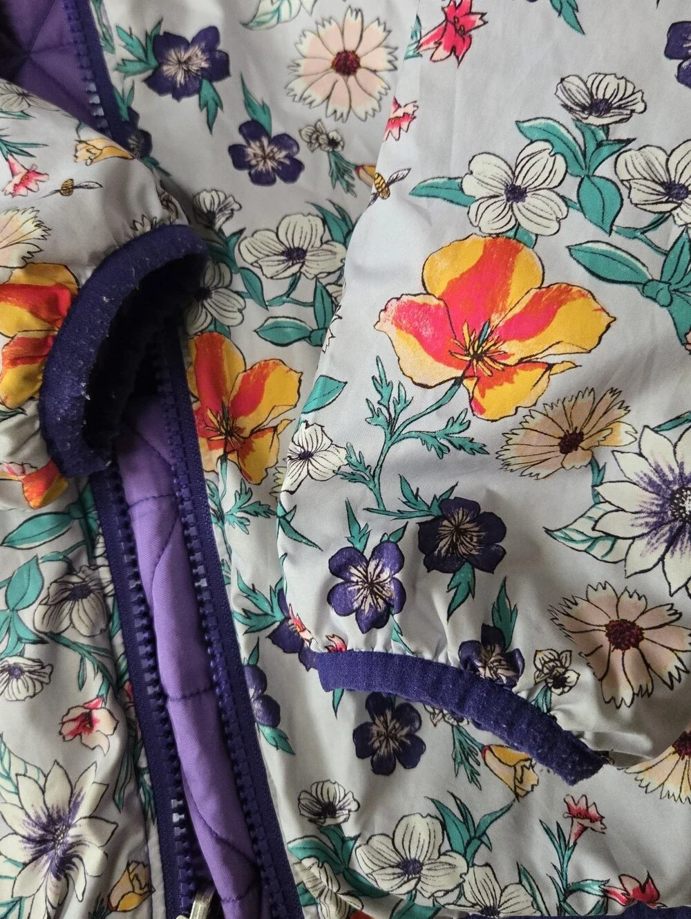 Patagonia Reversible Jacket & Snowpants 4T Floral Purple